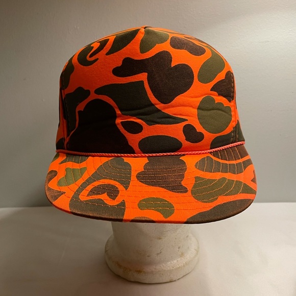 Nissin Orange Camo Snap Back Trucker Cap - Picture 5 of 14